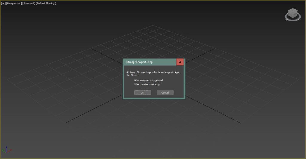 Drag and drop image file into 3ds Max viewport to create environment map