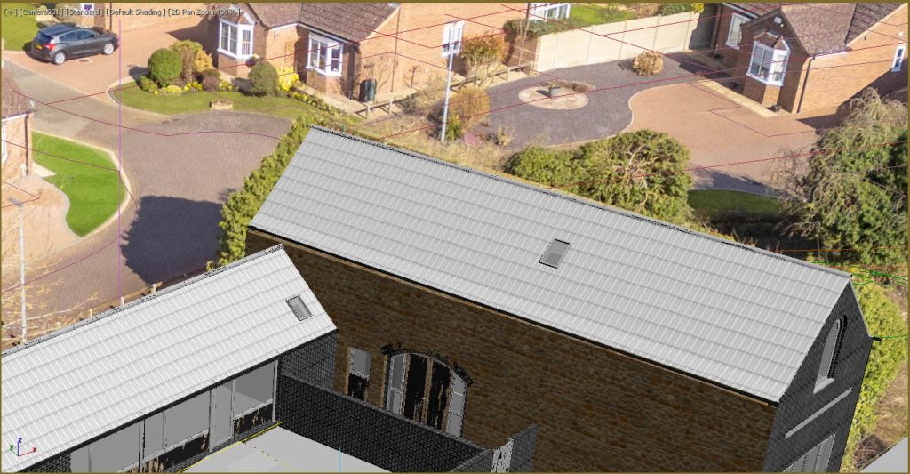 roof divergence with camera in 3ds Max